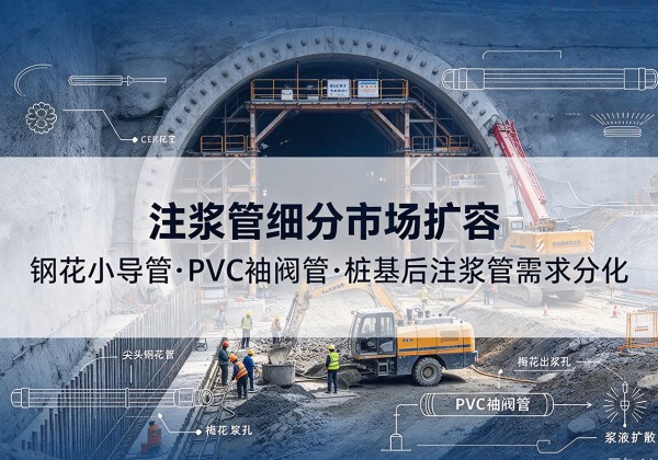 云岩注浆管细分市场扩容，隧道钢花小导管、PVC 袖阀管、桩基后注浆管需求分化